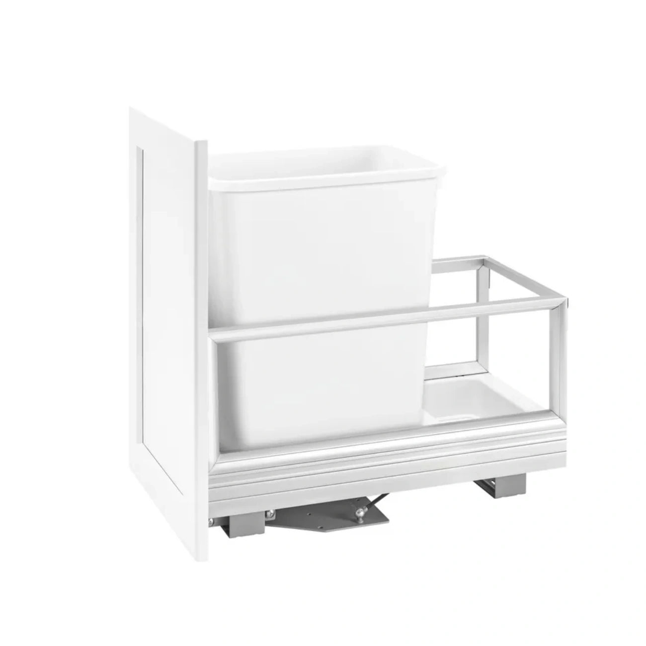 Aluminum Bottom Mount Waste Container w/Rev-A-Motion