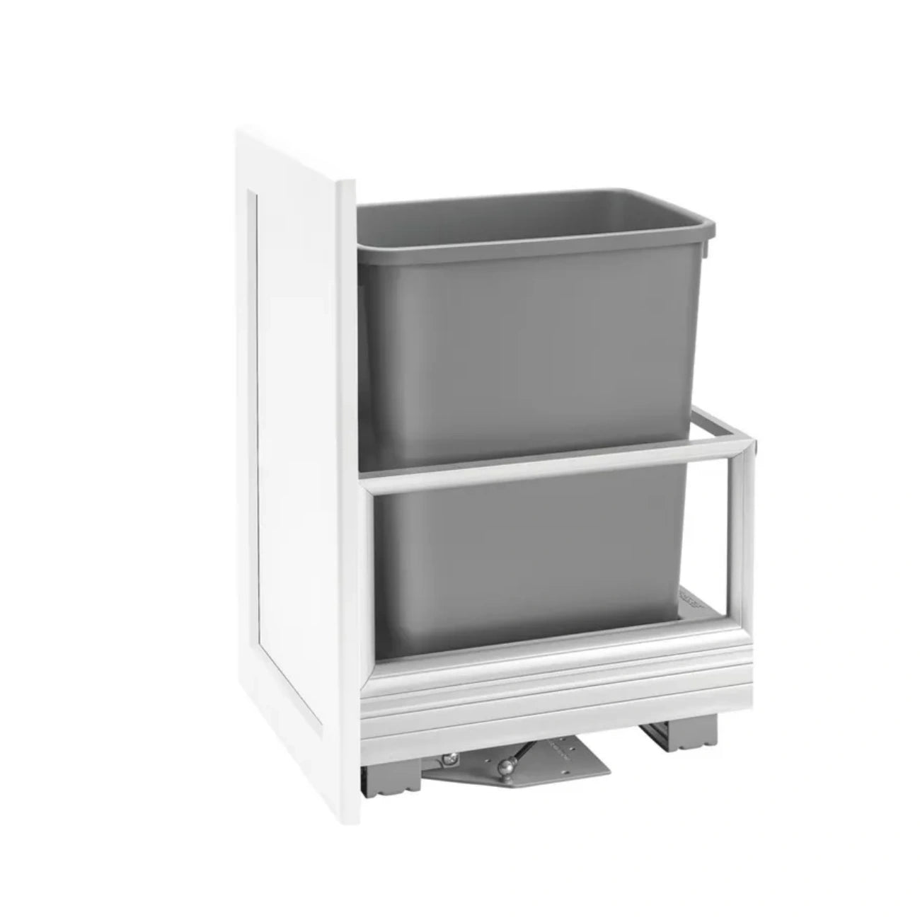 Aluminum Bottom Mount Waste Container w/Rev-A-Motion
