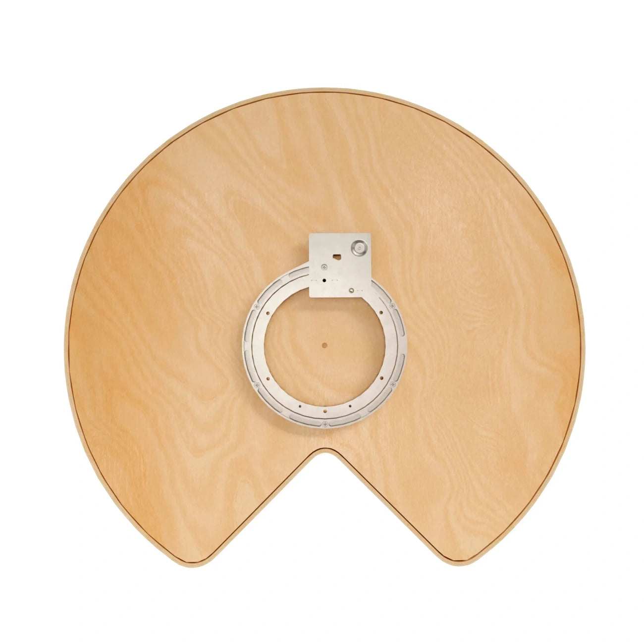 Lazy Susan – Banded Wood, Kidney-Shaped Organizer with Swivel Bearing and Matte Black Accents for Corner Base & Lower Cabinets
