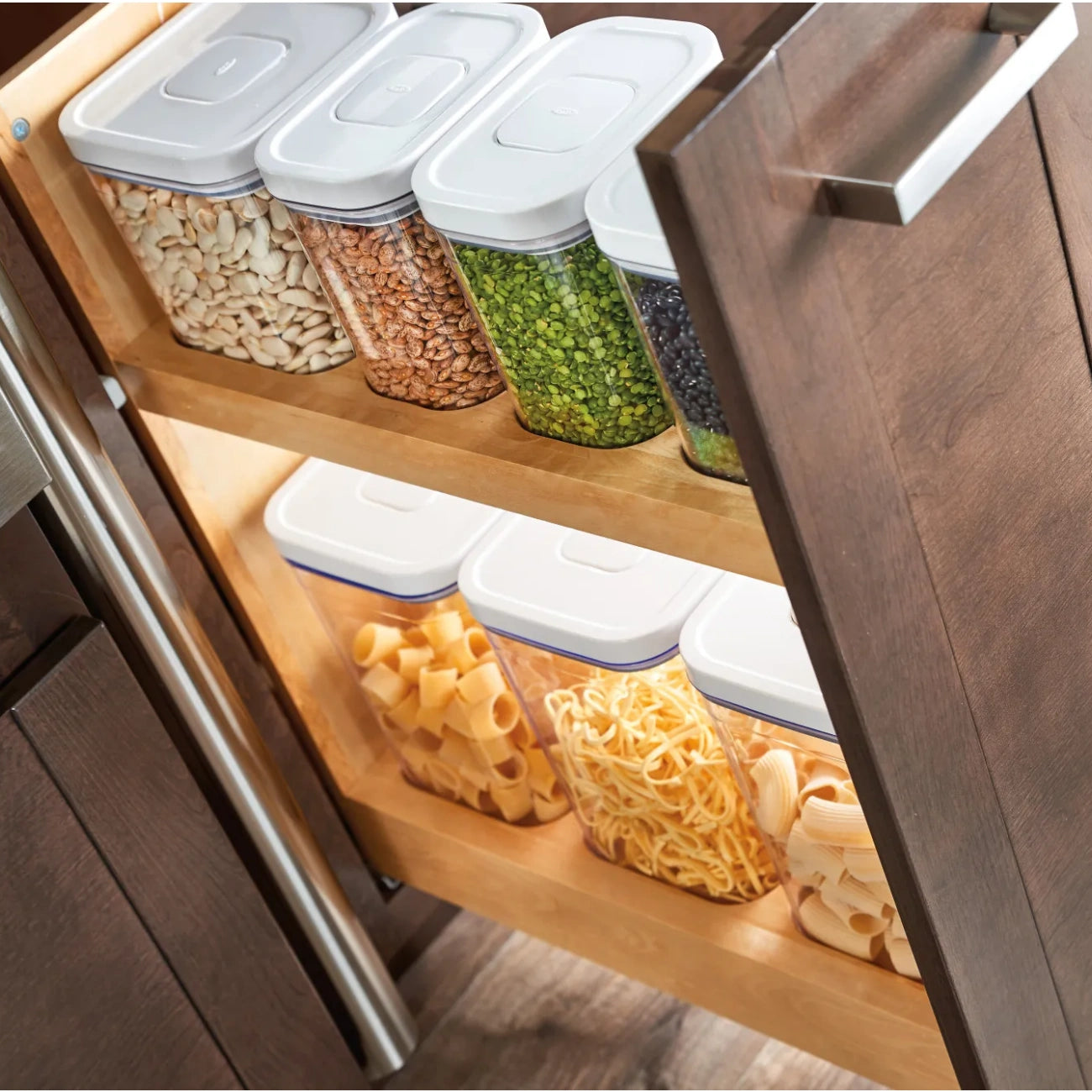 Base Cabinet Pullout w/OXO Containers