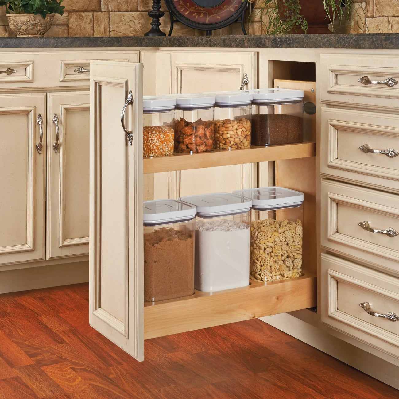 Base Cabinet Pullout w/OXO Containers