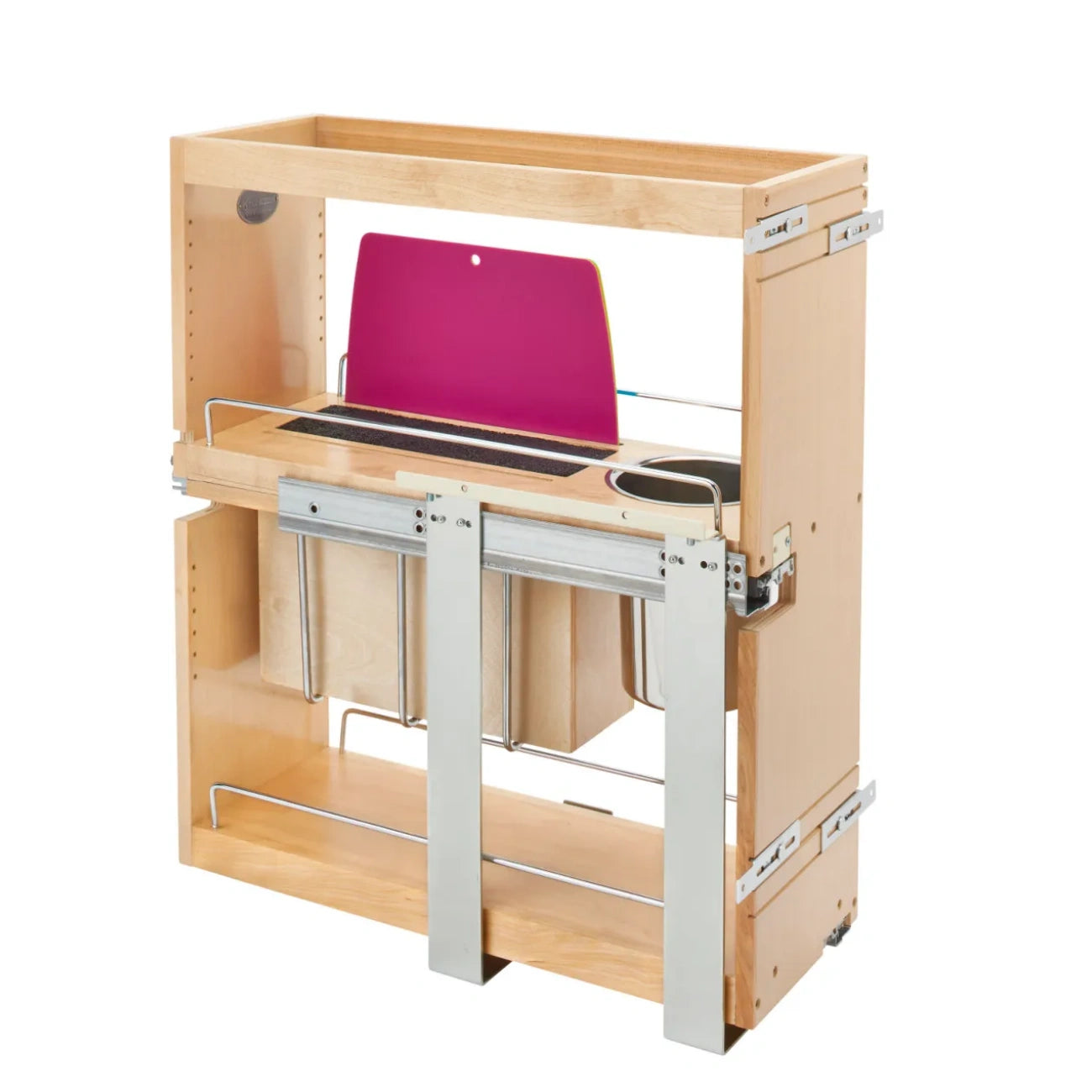 Bottom and Side Mount Knife Block Organizer