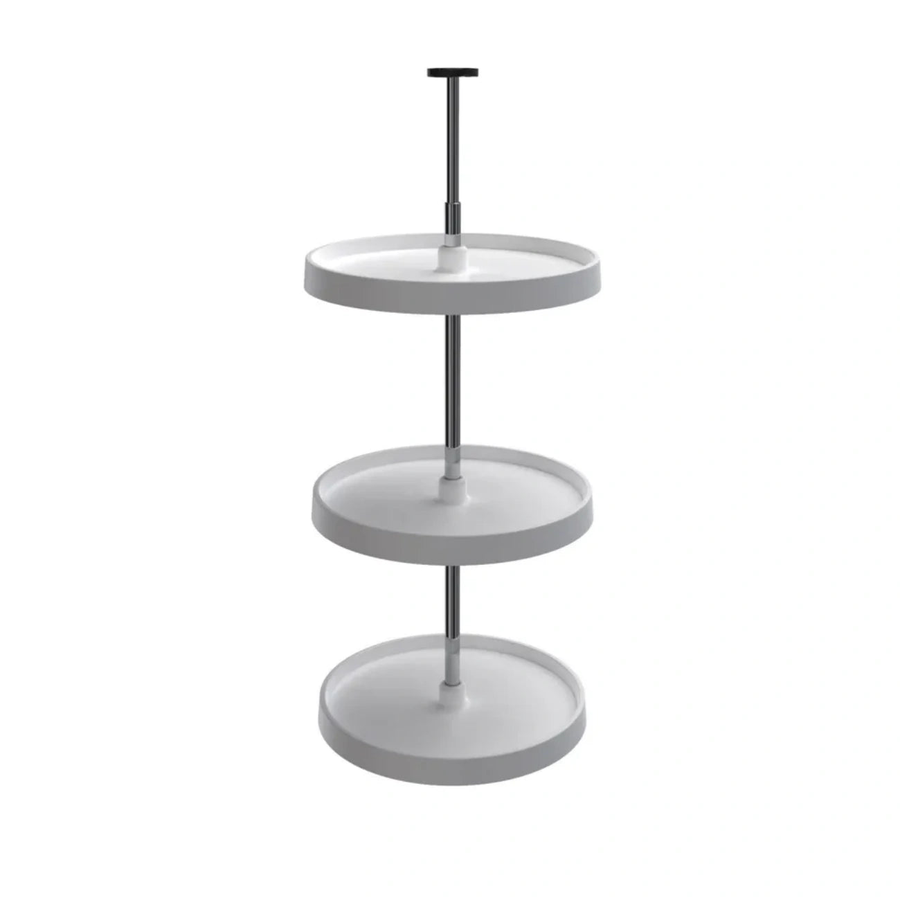 Full Circle (3) Shelf Value Line Polymer Wall Susan w/ Telescoping Post