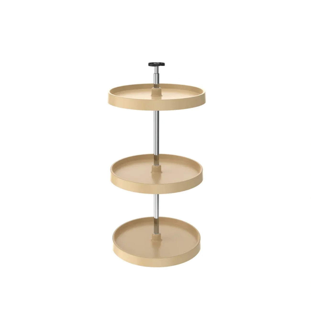 Full Circle (3) Shelf Value Line Polymer Wall Susan w/ Telescoping Post