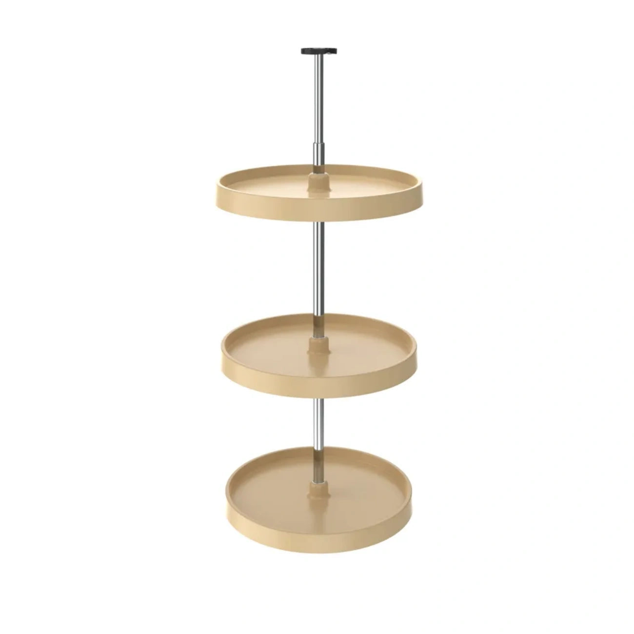 Full Circle (3) Shelf Value Line Polymer Wall Susan w/ Telescoping Post