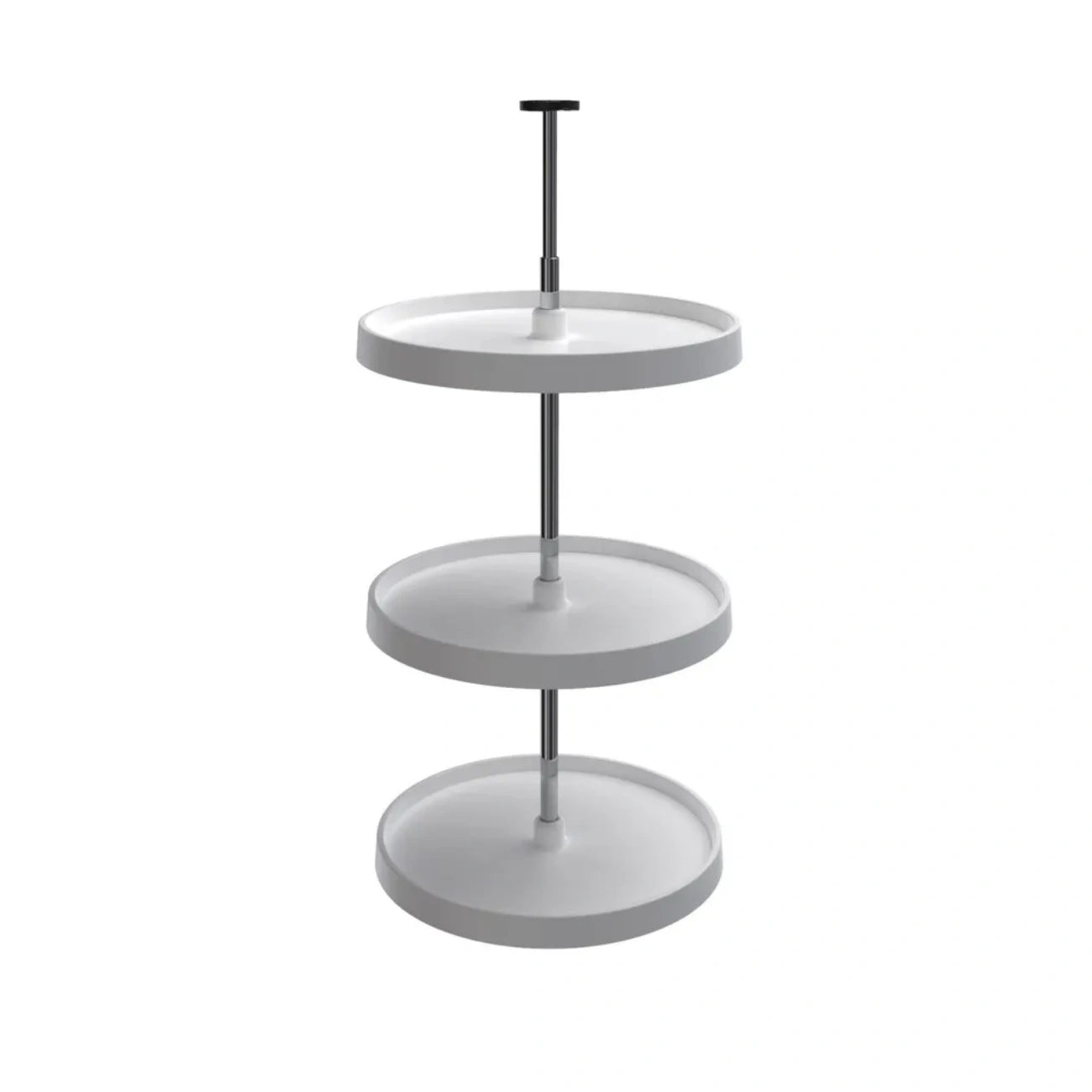 Full Circle (3) Shelf Value Line Polymer Wall Susan w/ Telescoping Post