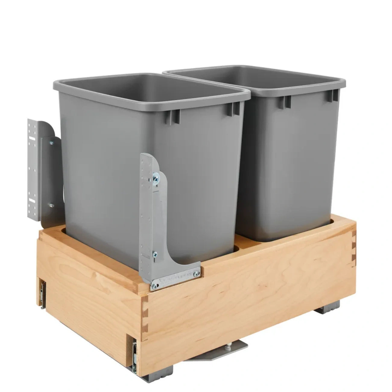 Maple Bottom Mount Waste Container w/Rev-A-Motion