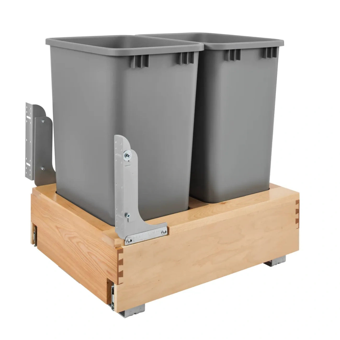 Maple Bottom Mount Waste Container w/Rev-A-Motion