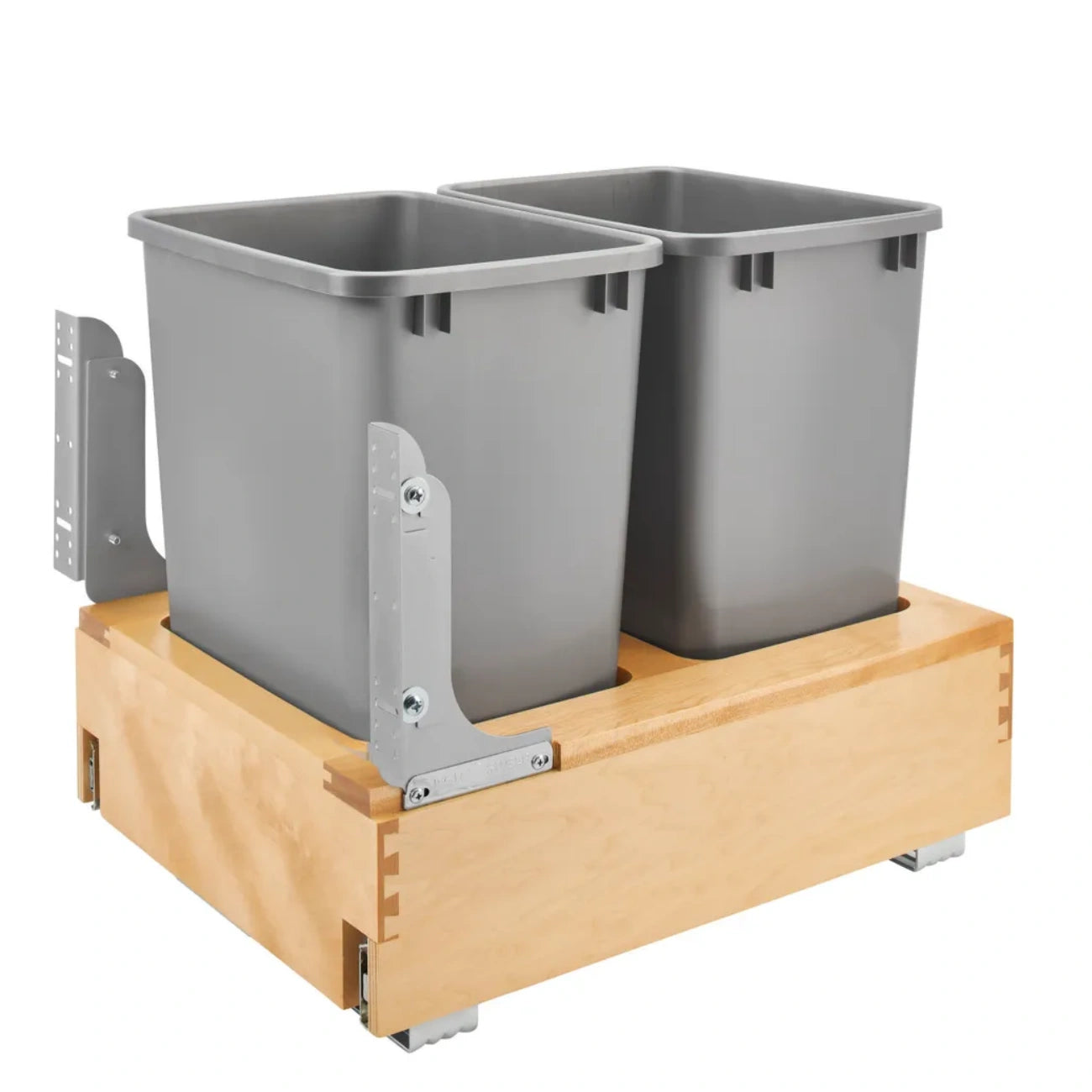Maple Bottom Mount Waste Container w/Rev-A-Motion