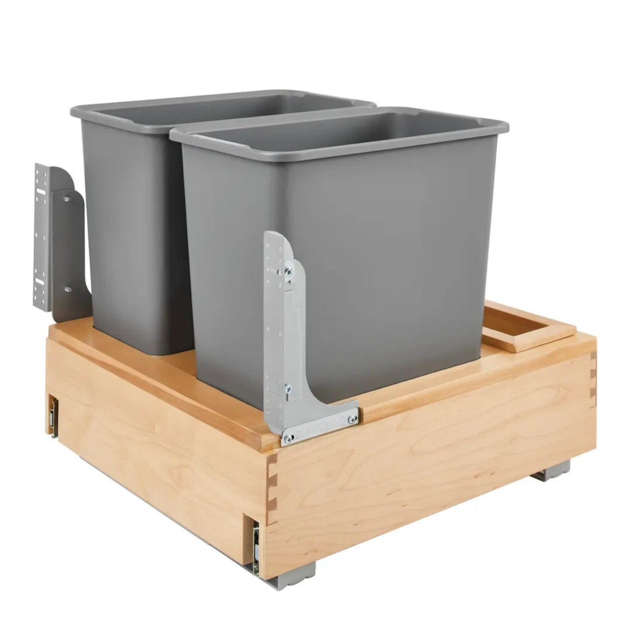 Maple Bottom Mount Waste Container w/Rev-A-Motion