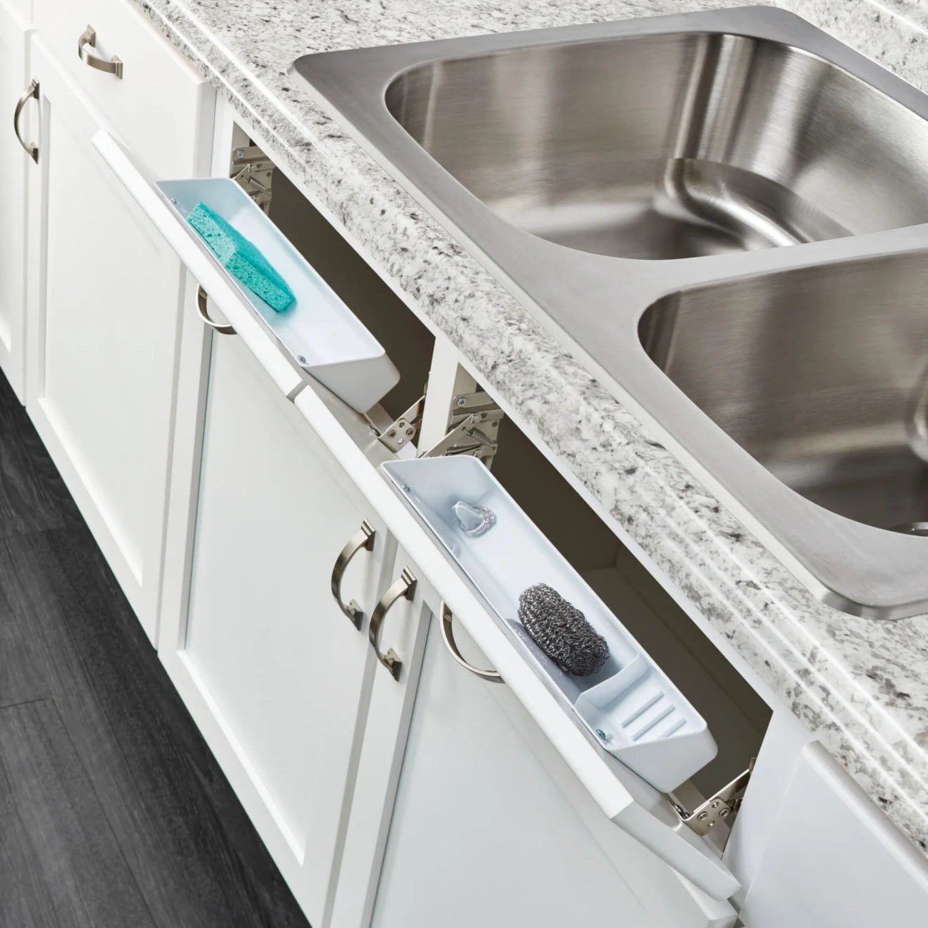 Molded Sink Front Tip-Out Trays