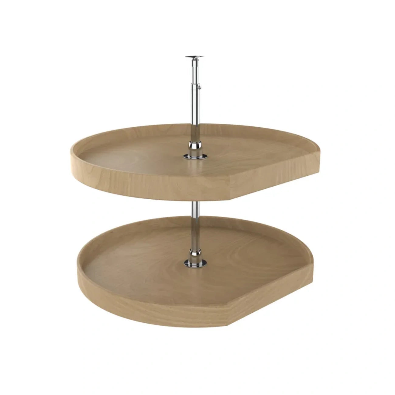 Lazy Susan – D-Shape, Natural Wood Organizer for Base & Lower Cabinets