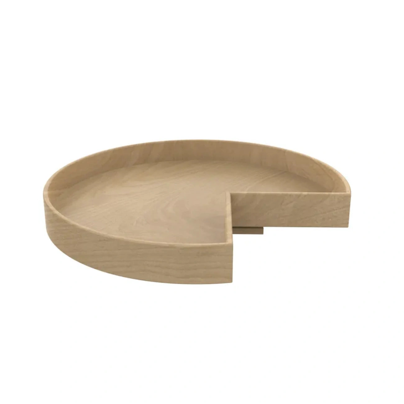 Lazy Susan – Kidney-Shaped, Natural Wood Organizer for Base & Lower Cabinets