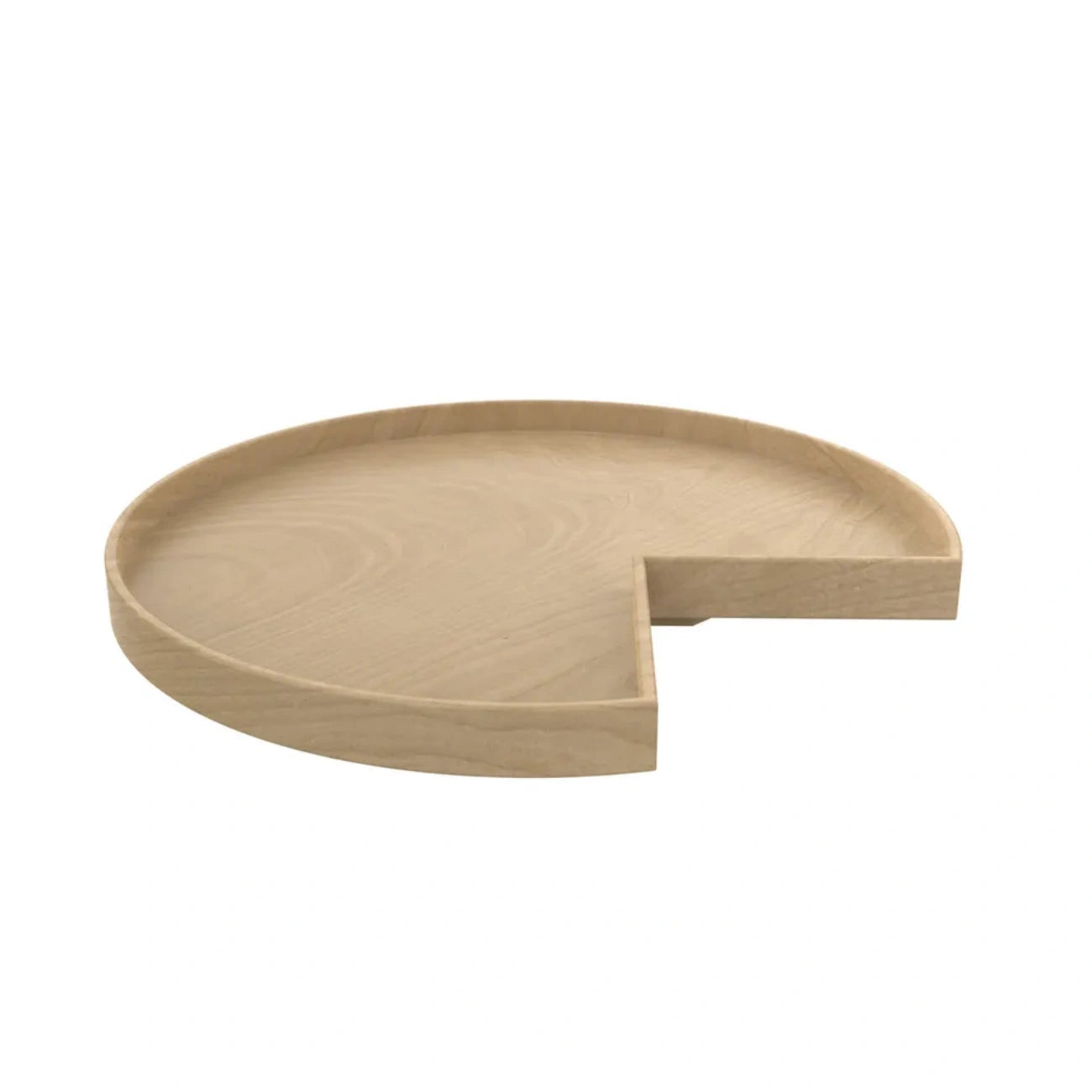 Lazy Susan – Kidney-Shaped, Natural Wood Organizer for Base & Lower Cabinets