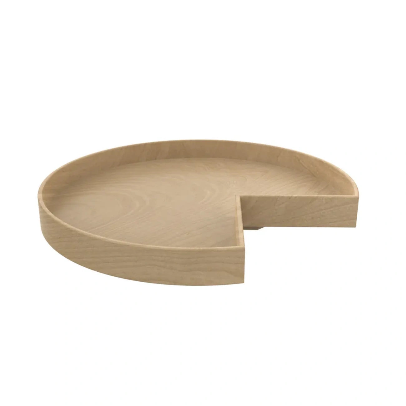 Lazy Susan – Kidney-Shaped, Natural Wood Organizer for Base & Lower Cabinets