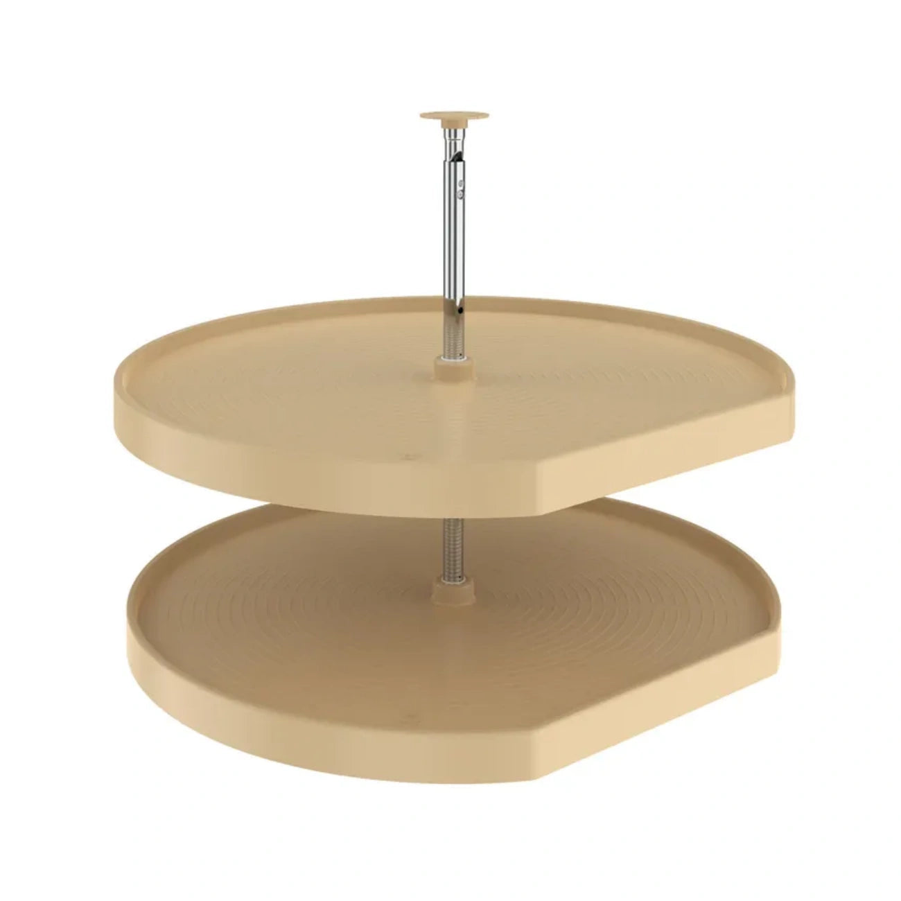 Lazy Susan – D-Shape, Polymer, 2-Shelf Organizer for Base & Lower Cabinets
