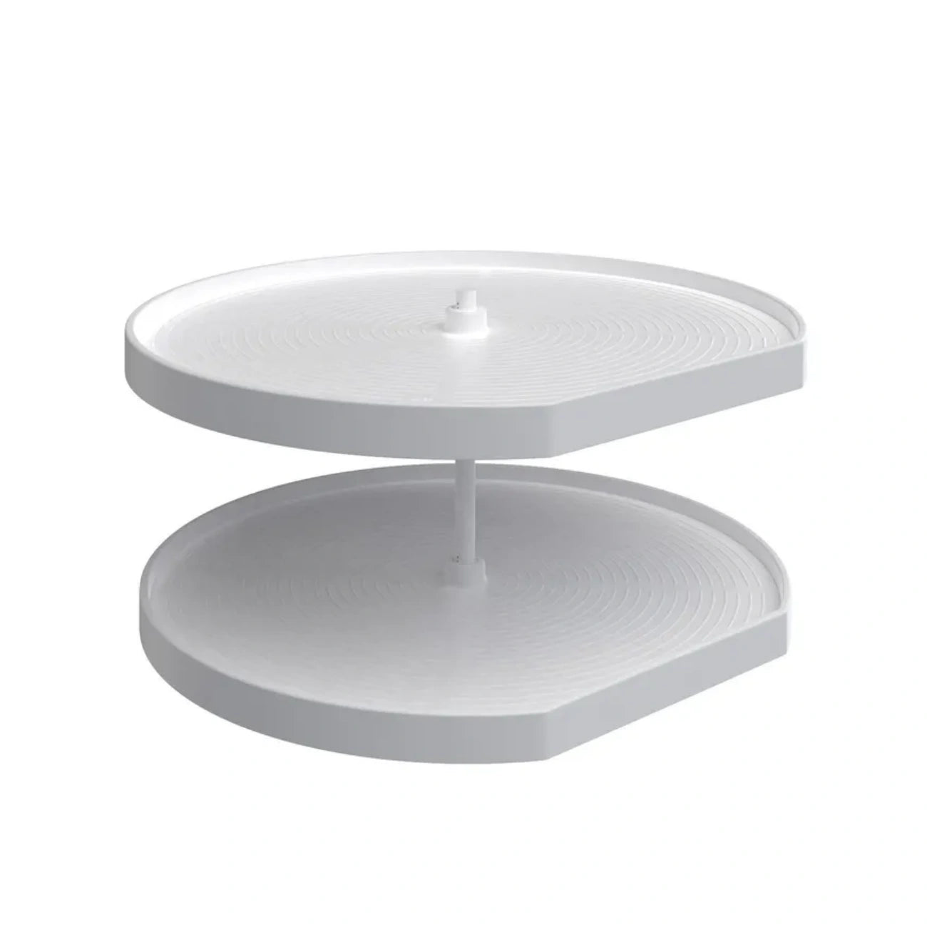 Lazy Susan – D-Shape, Polymer, 2-Shelf Organizer for Base & Lower Cabinets