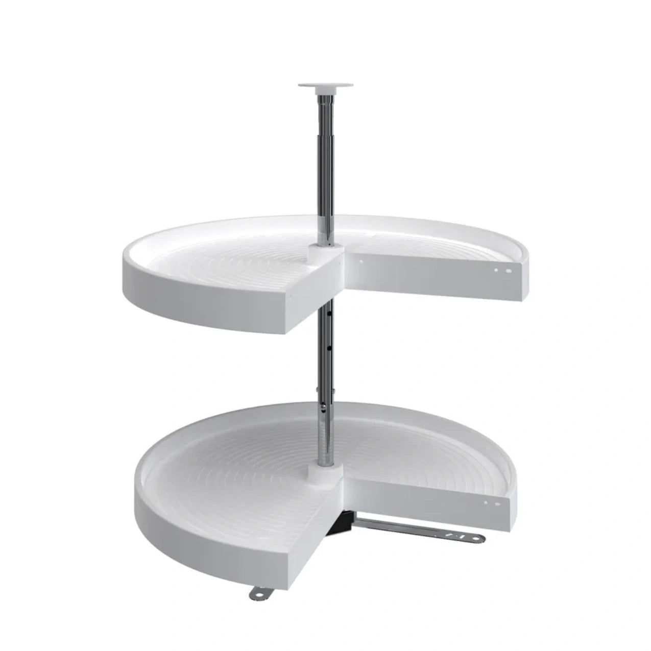 Lazy Susan – Pie Cut, Polymer, 2-Shelf Organizer for Base & Lower Cabinets