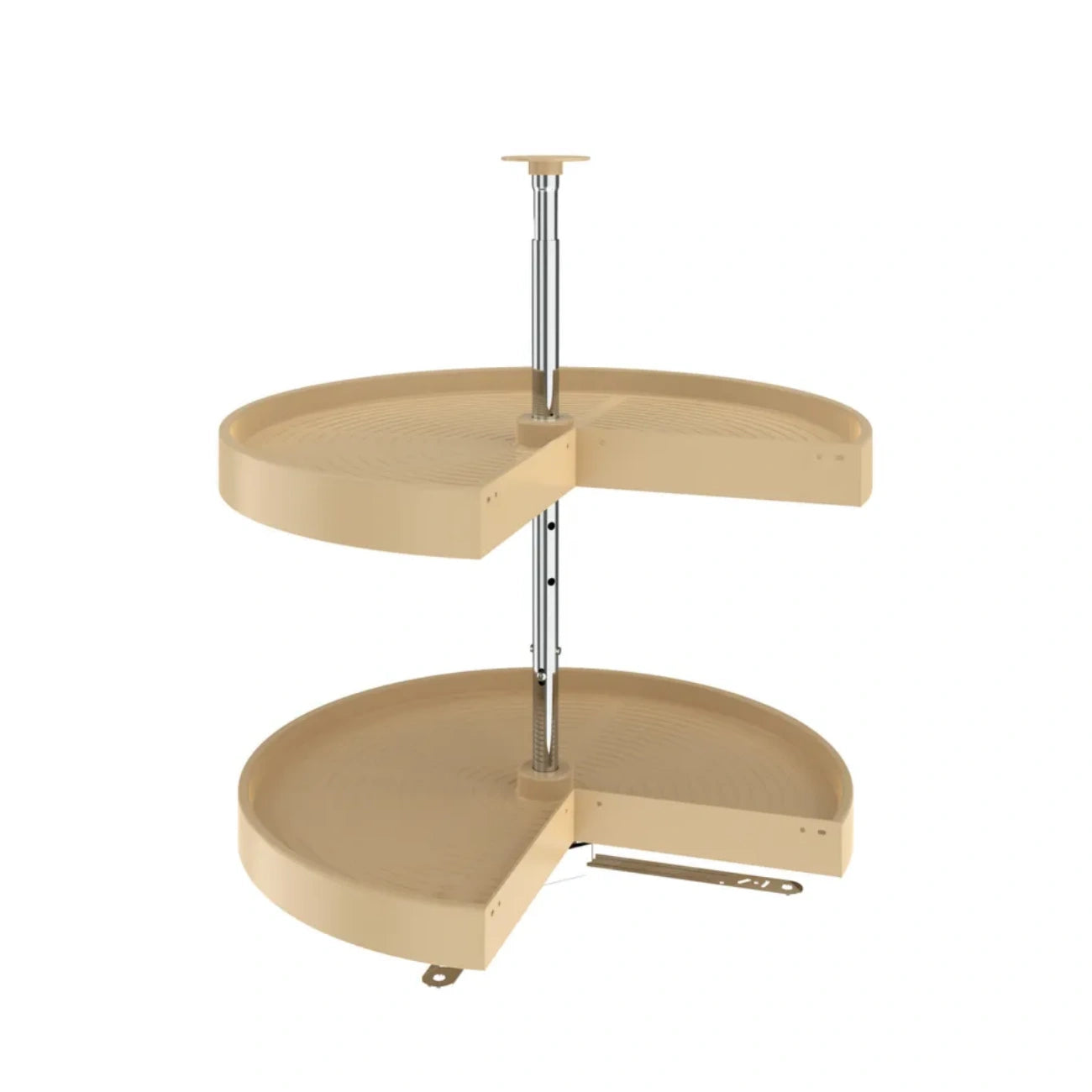 Lazy Susan – Pie Cut, Polymer, 2-Shelf Organizer for Base & Lower Cabinets