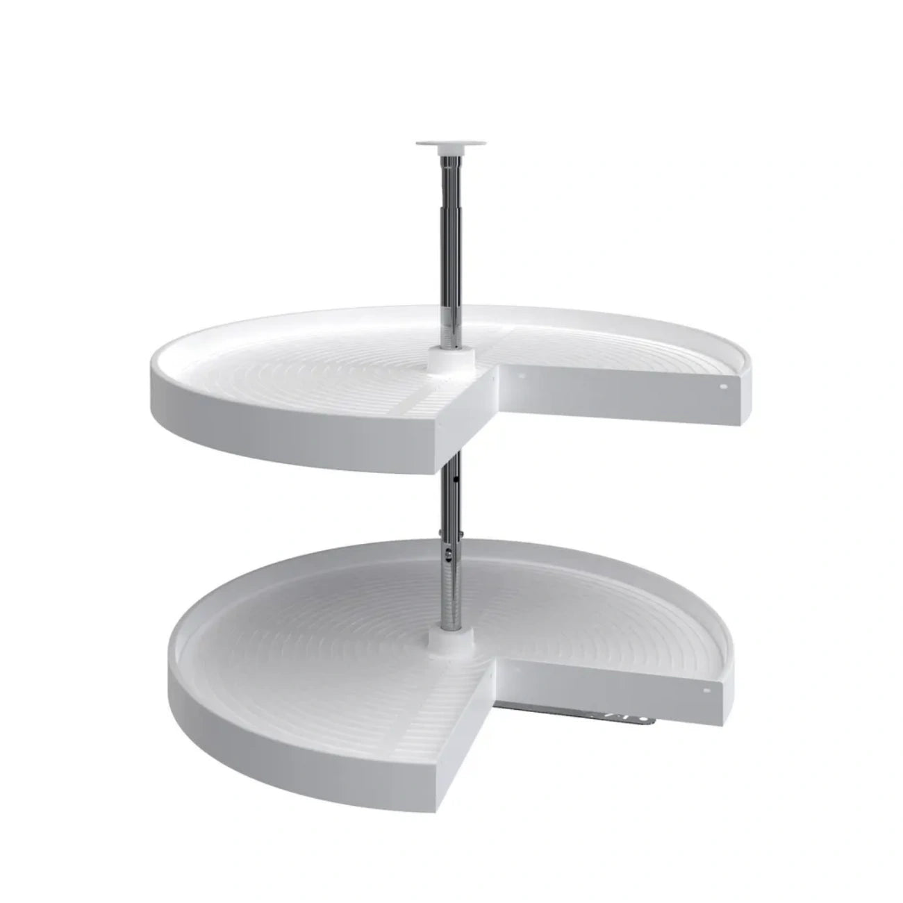 Lazy Susan – Pie Cut, Polymer, 2-Shelf Organizer for Base & Lower Cabinets