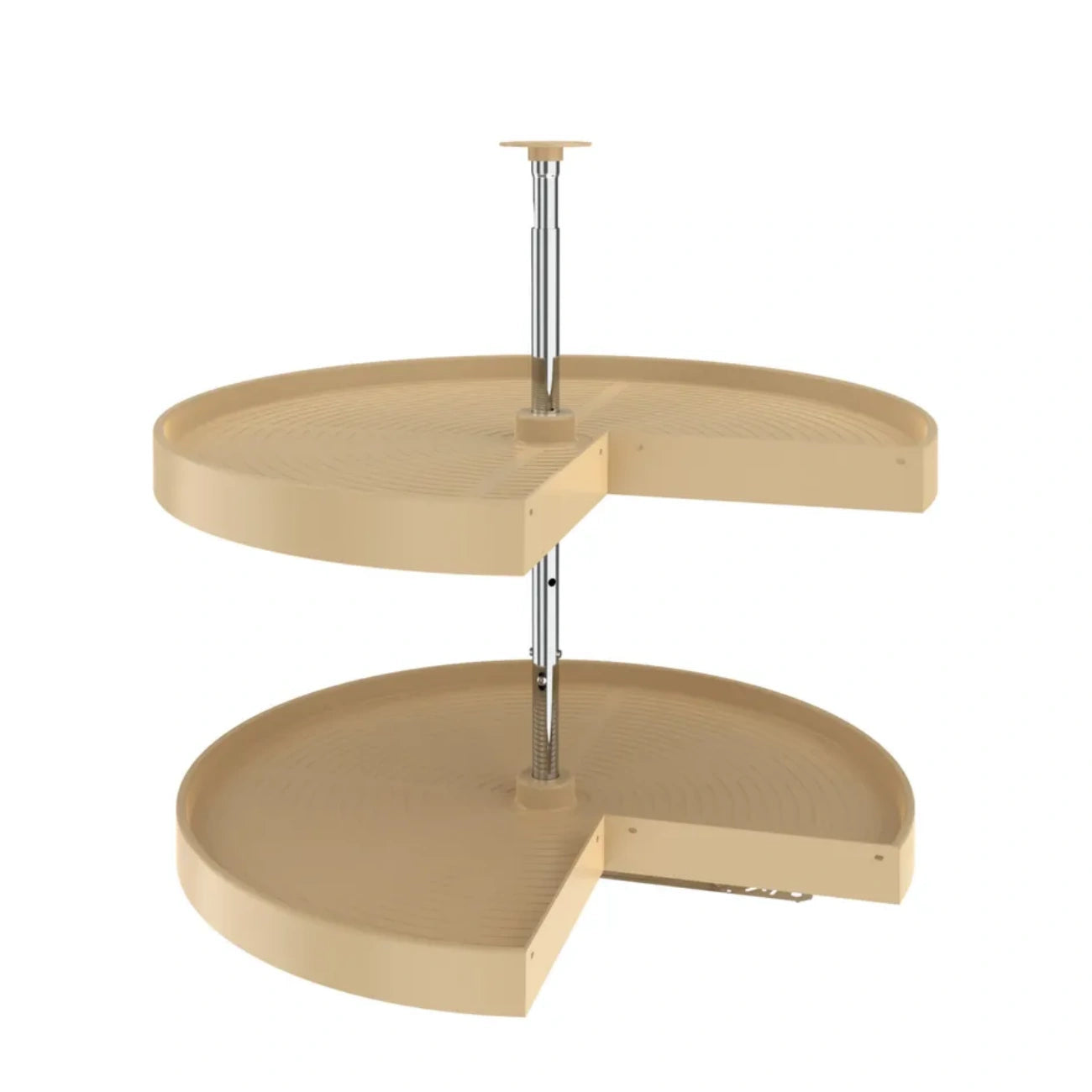 Lazy Susan – Pie Cut, Polymer, 2-Shelf Organizer for Base & Lower Cabinets