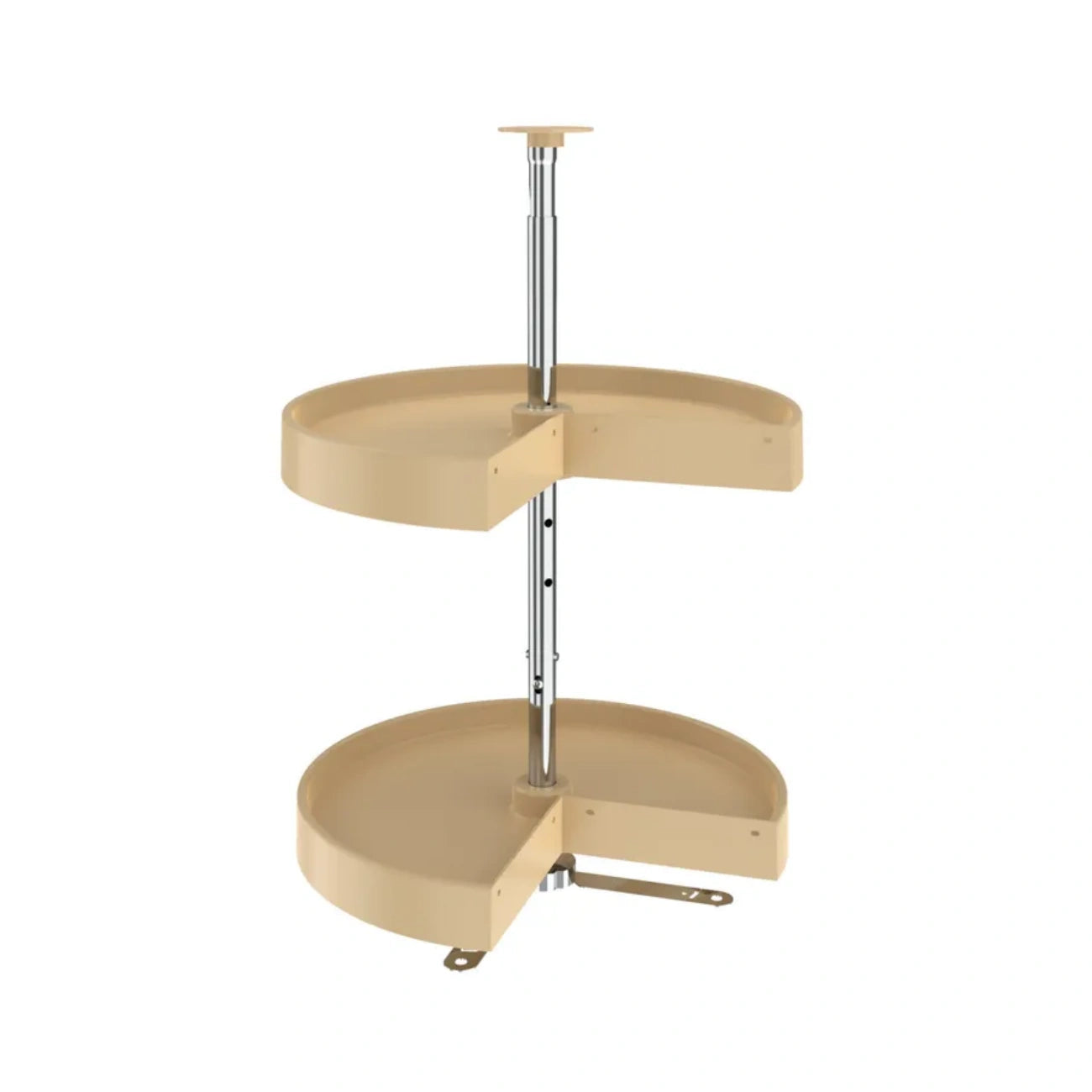 Lazy Susan – Pie Cut, Polymer, 2-Shelf Organizer for Wall & Upper Cabinets