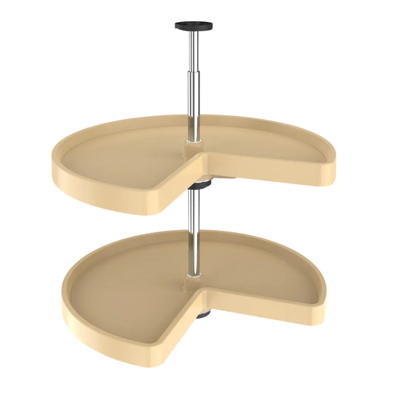 Lazy Susan – Value Line, Kidney-Shaped, Polymer, 2-Shelf Organizer for Base & Lower Cabinets