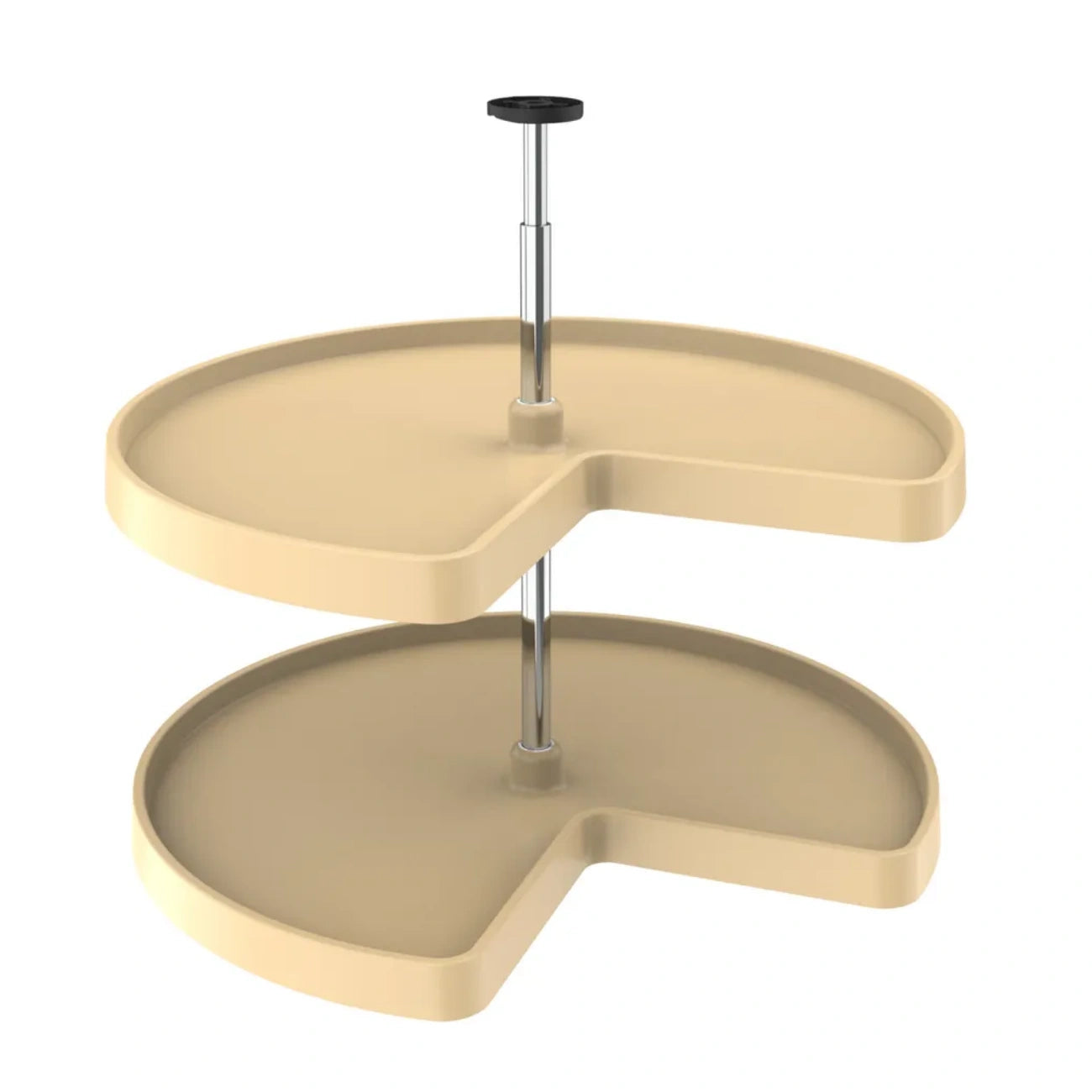 Lazy Susan – Value Line, Kidney-Shaped, Polymer, 2-Shelf Organizer for Base & Lower Cabinets