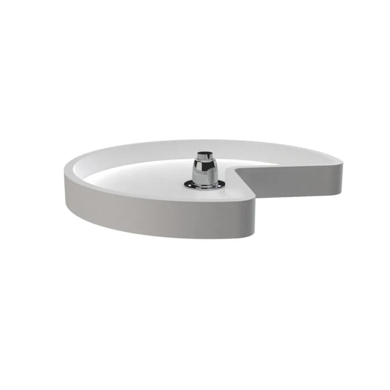 Lazy Susan – RAS, Kidney-Shaped, Polymer, Bottom Mount Organizer for Wall & Upper Cabinets