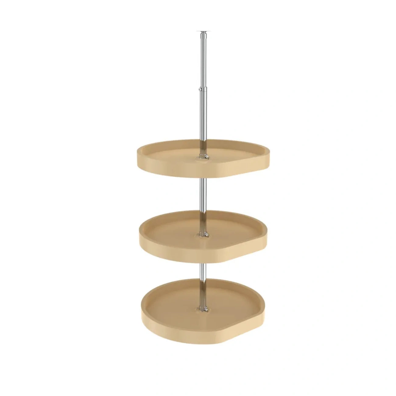 Lazy Susan – RAS, D-Shaped, Polymer, 3-Shelf Organizer for Corner Wall & Upper Cabinets
