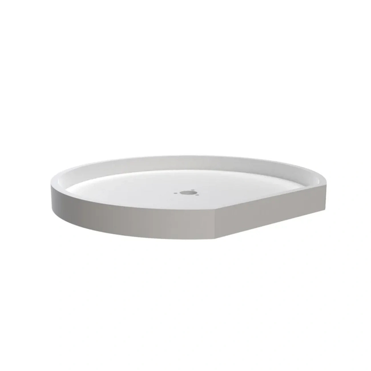 Lazy Susan – RAS, D-Shaped, Polymer Organizer with Hub for Wall & Upper Cabinets