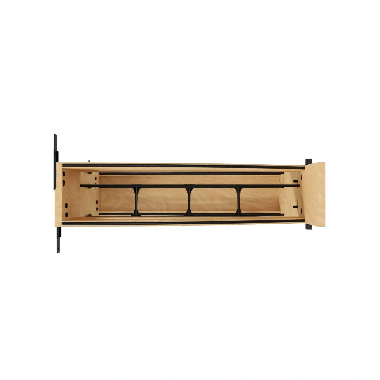 Wood Bakeware Pullout Organizer w/ BLUM Soft-Close and Matte Black Accents
