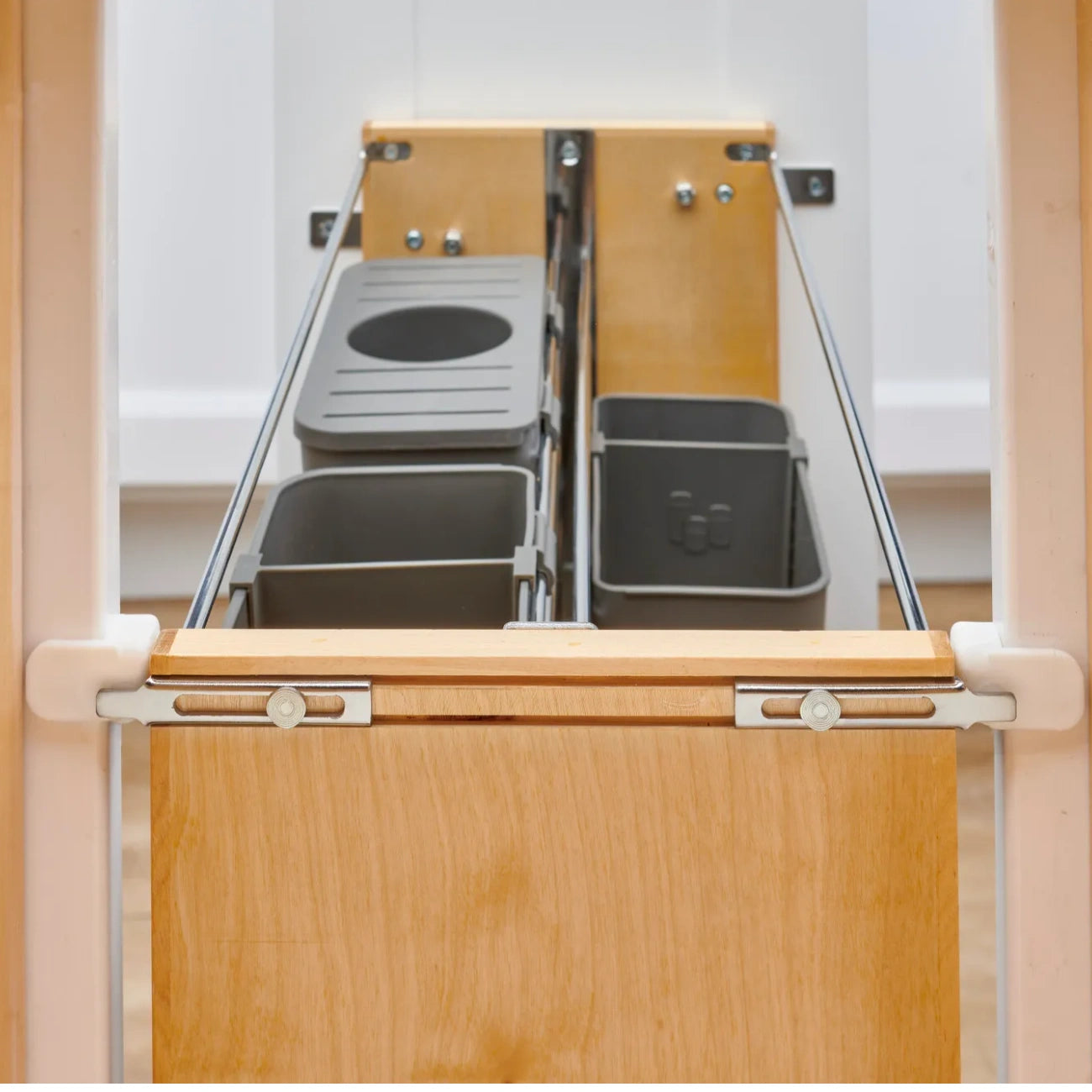 Wood Base Cabinet Modular Pullout Organizer w/ Soft Close