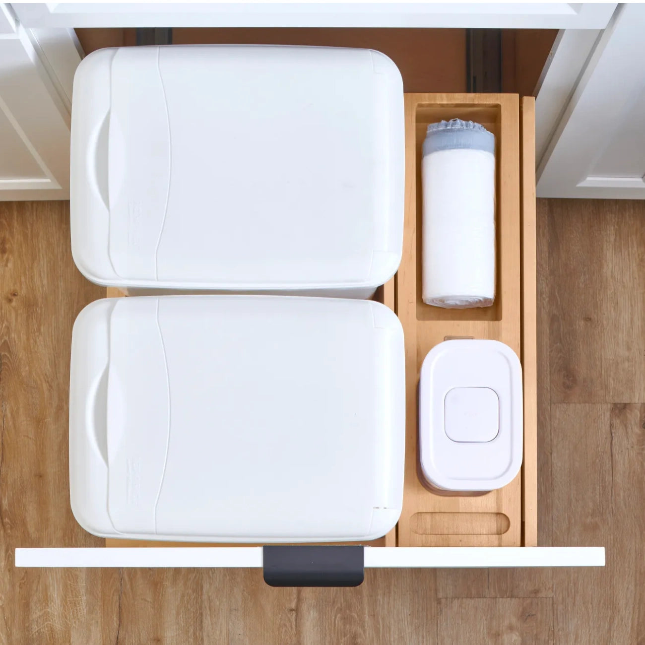Wood Bottom Mount Waste Container System