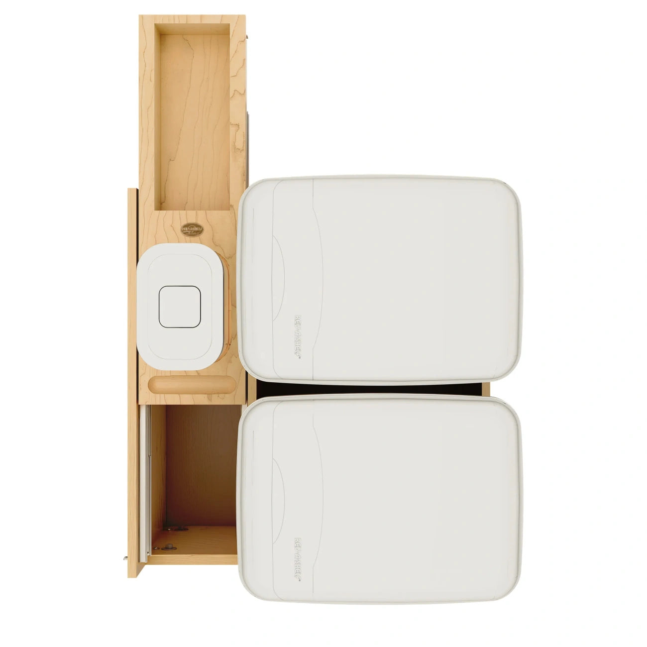 Wood Bottom Mount Waste Container System