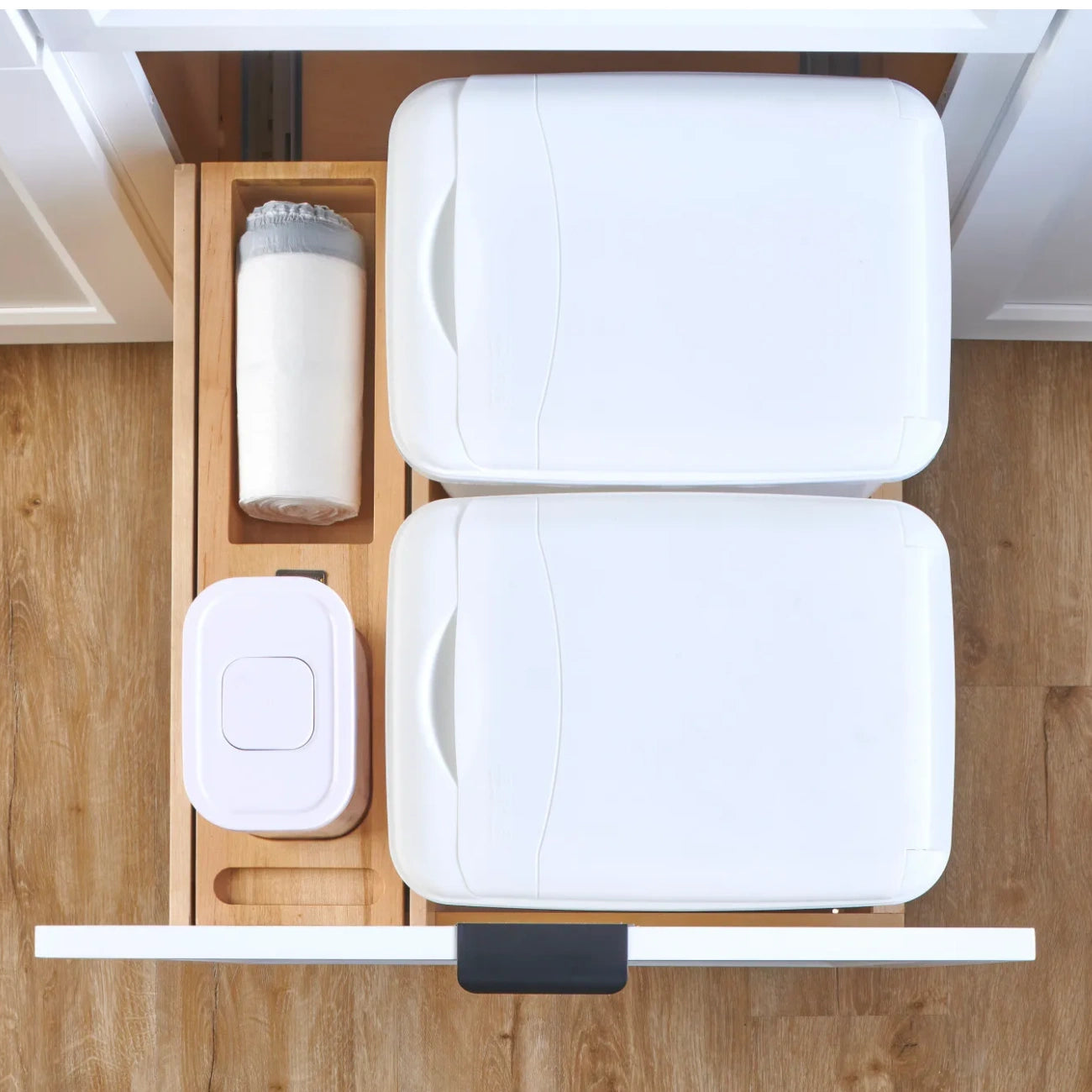 Wood Bottom Mount Waste Container System