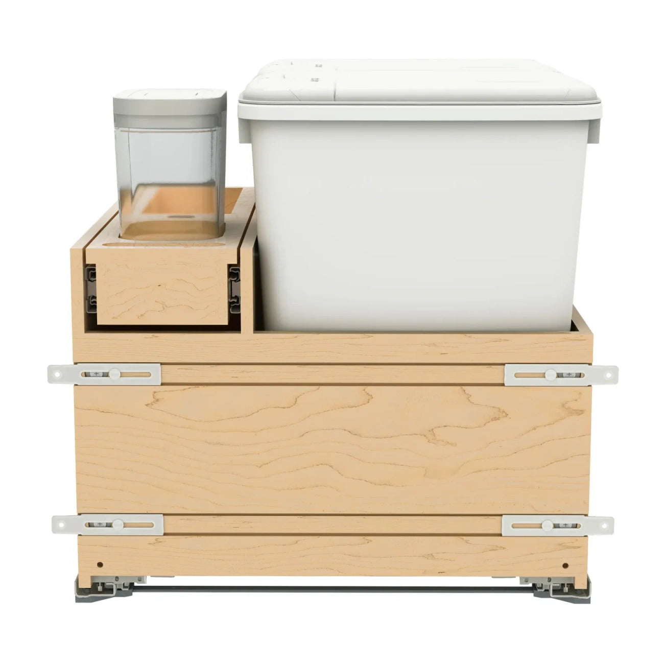 Wood Bottom Mount Waste Container System