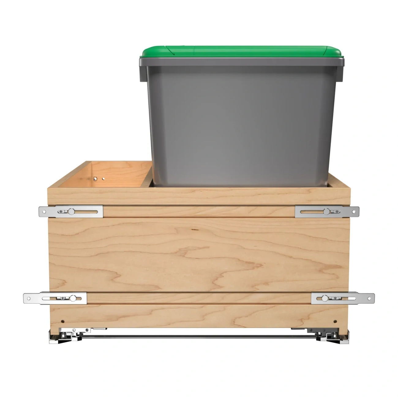 Wood Bottom Mount Waste Management Center w/ Soft-Close