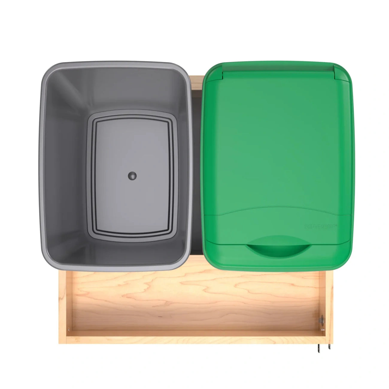Wood Bottom Mount Waste Management Center w/ Soft-Close