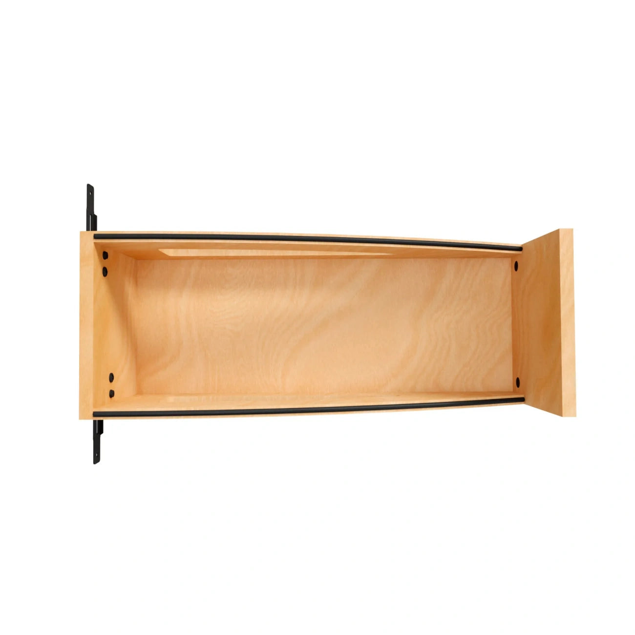 Wood Pullout Organizer w/ BLUM Soft-Close and Matte Black Accents