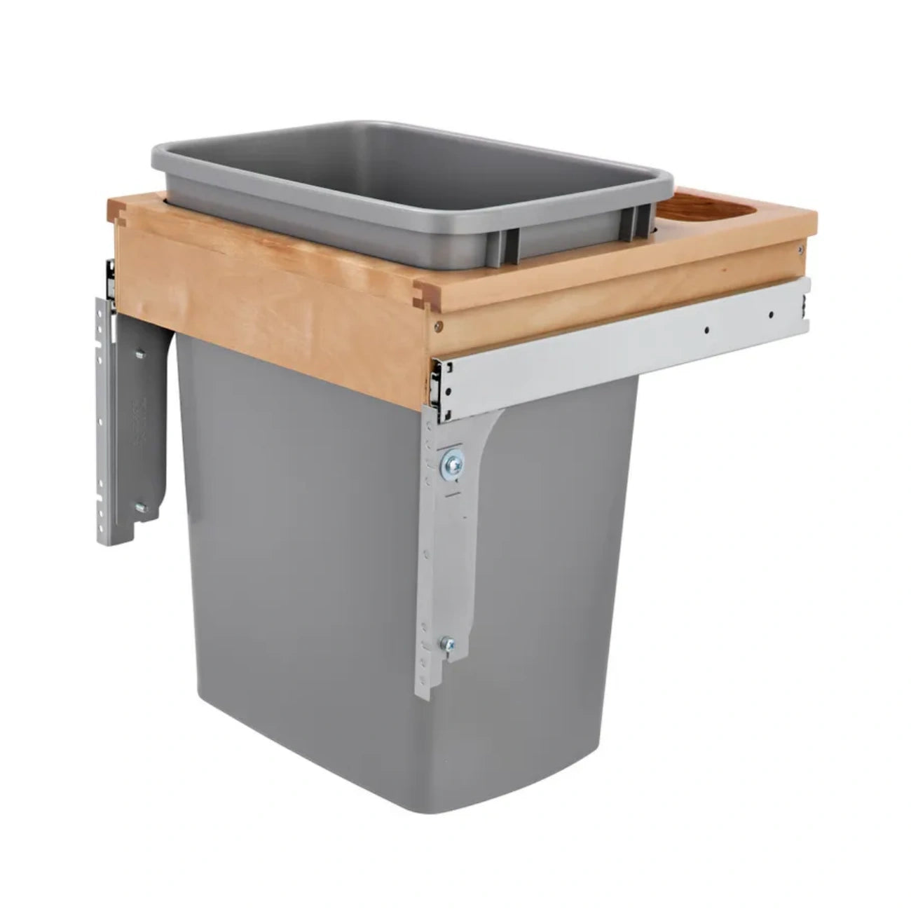 Wood Top Mount Waste Container