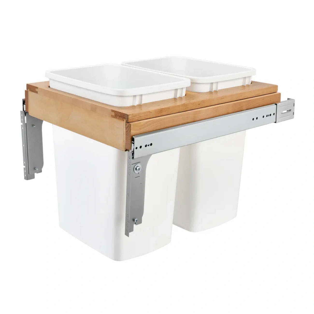 Wood Top Mount Waste Container