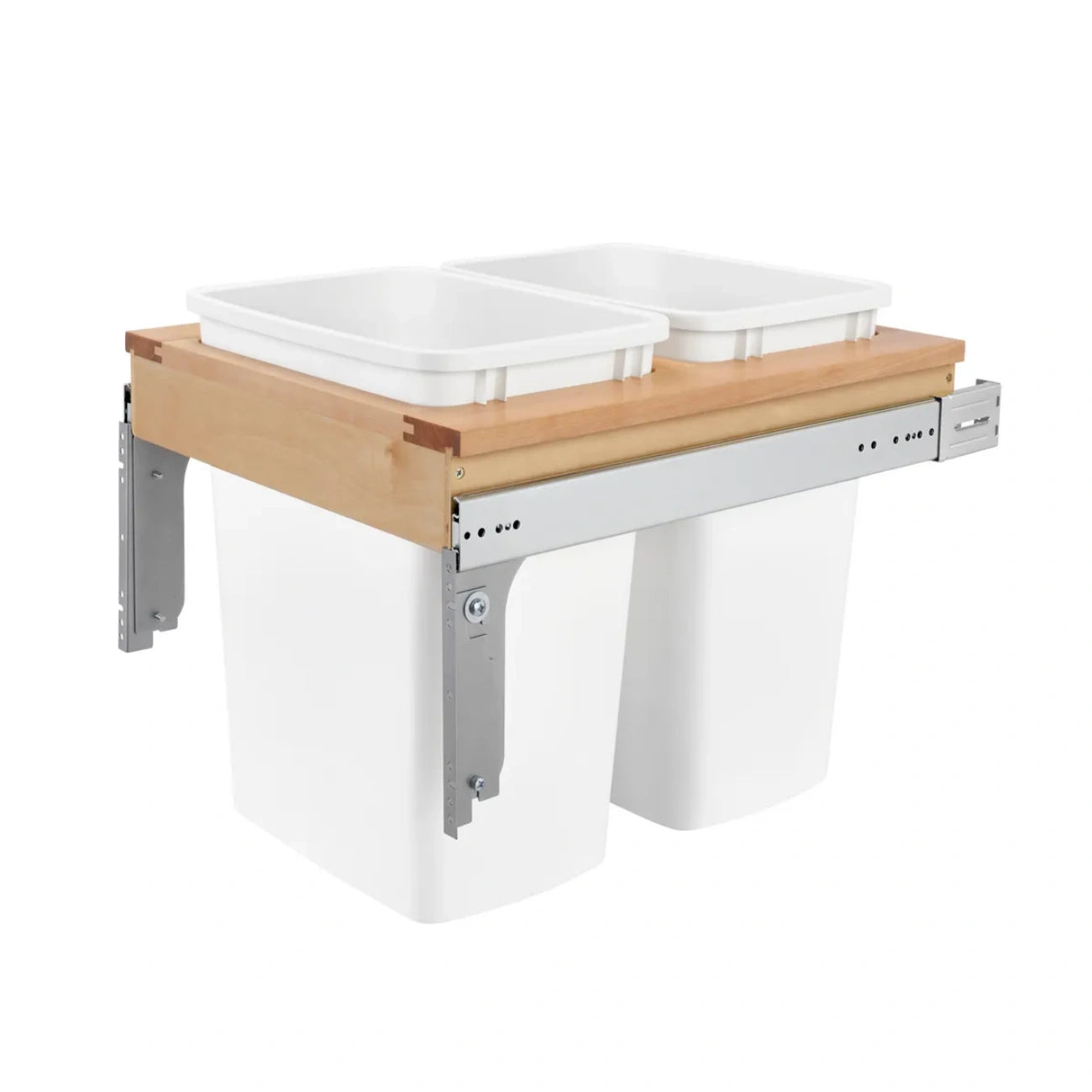 Wood Top Mount Waste Container
