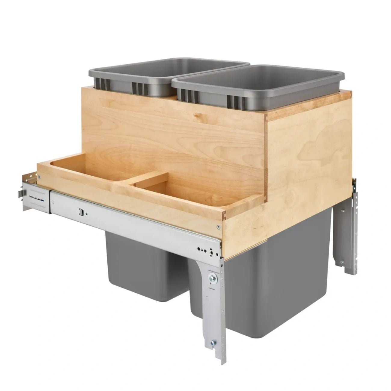 Wood Top Mount Waste Container