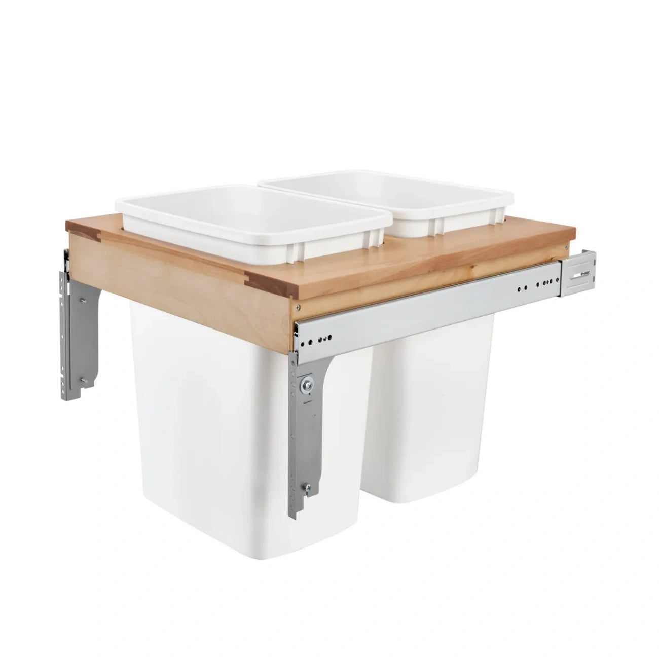 Wood Top Mount Waste Container
