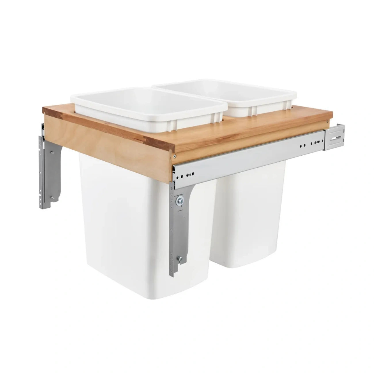 Wood Top Mount Waste Container