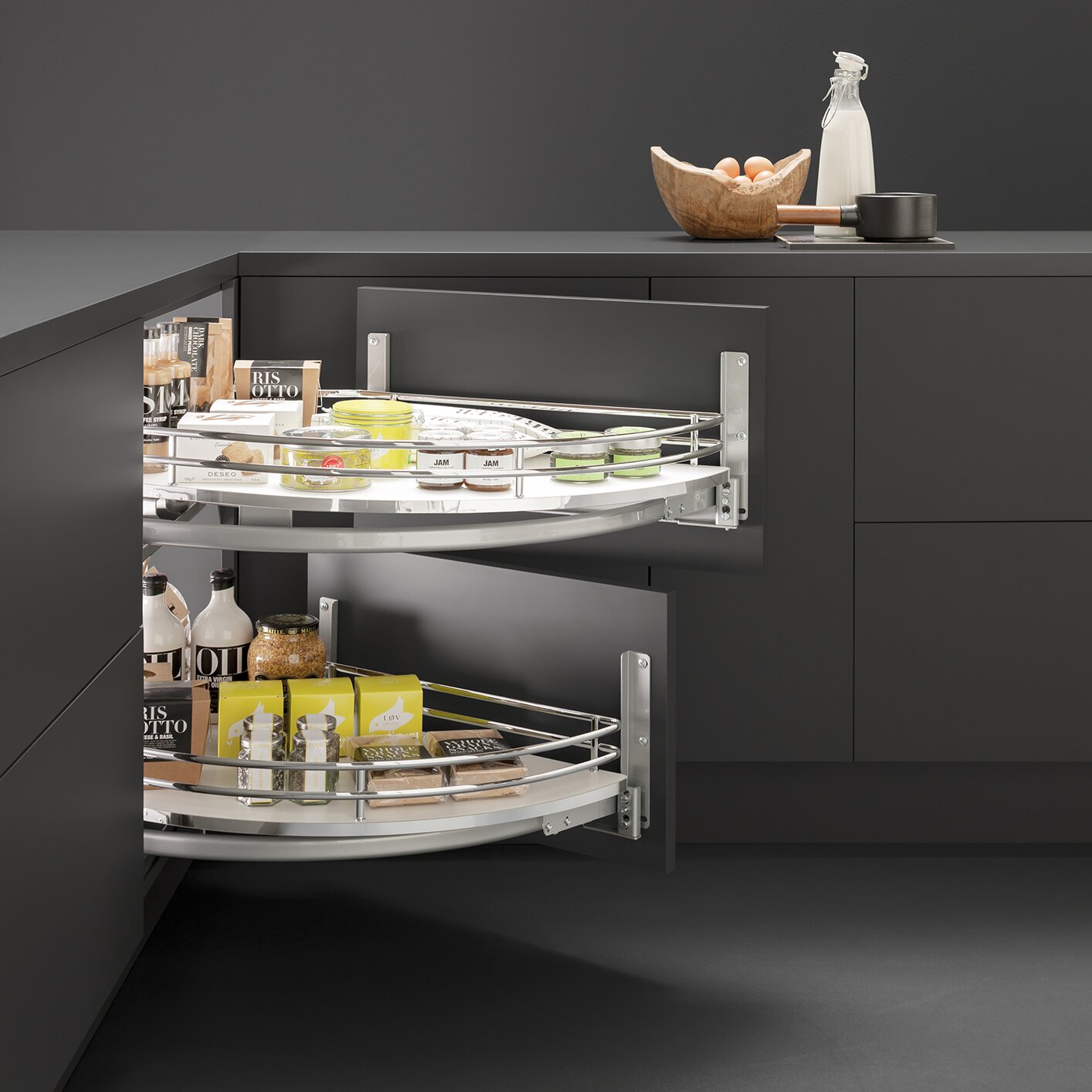 Vibo Rolling Corner 2 Shelf Pullout, Soft-Close Right