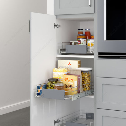 Sliding Adjustable Chrome Wire Storage Basket