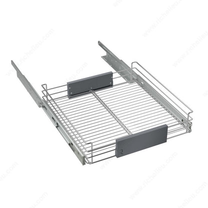 Sliding Adjustable Chrome Wire Storage Basket