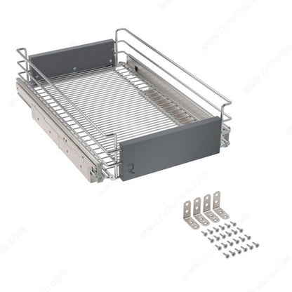Sliding Adjustable Chrome Wire Storage Basket